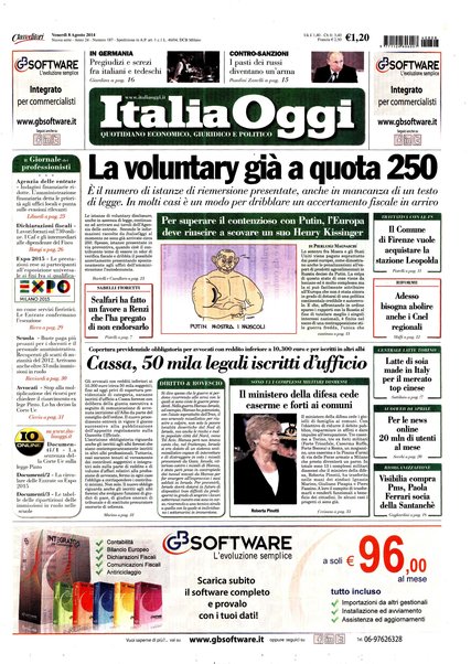 Italia oggi : quotidiano di economia finanza e politica